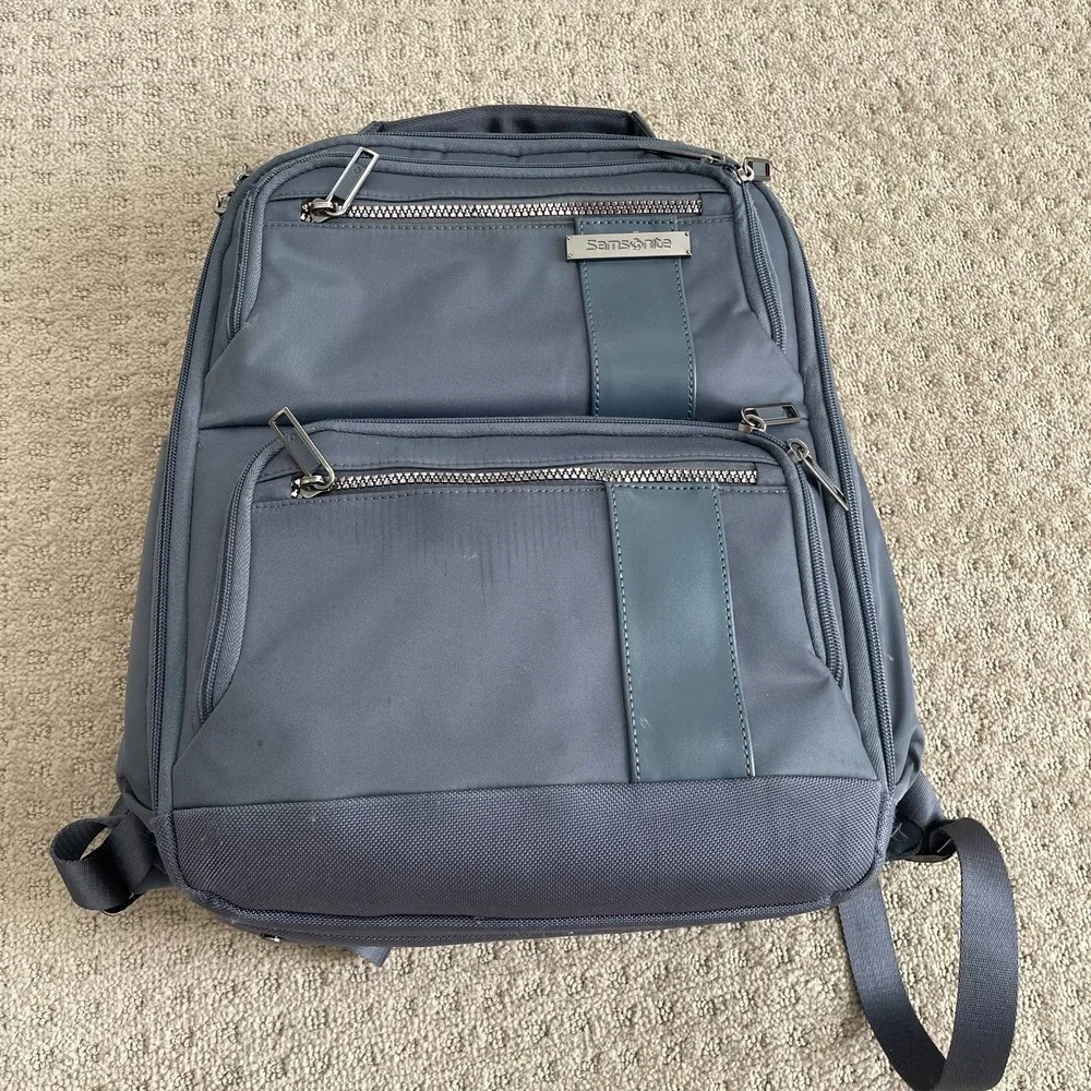Samsonite Nuroad Convertible Hybrid Backpack Gun Metal Multi Pockets Travel‎